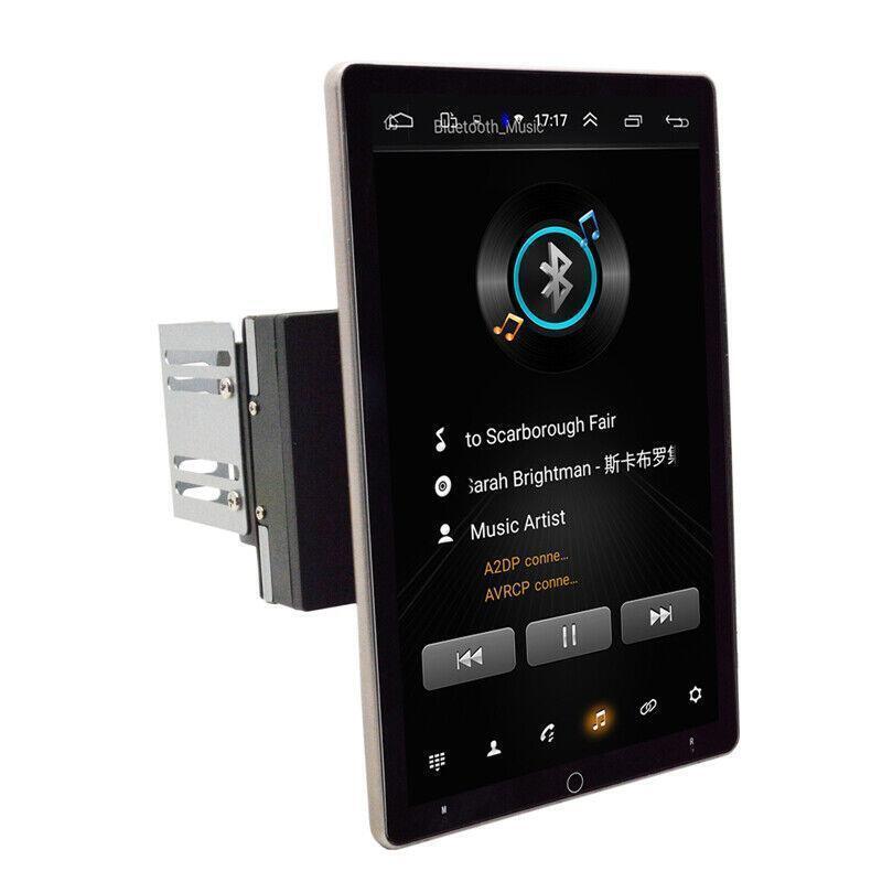 2DIN Thin 10.1 inch Rotatable Android 9.1 Screen Quad Car Stereo Radio GPS Wifi