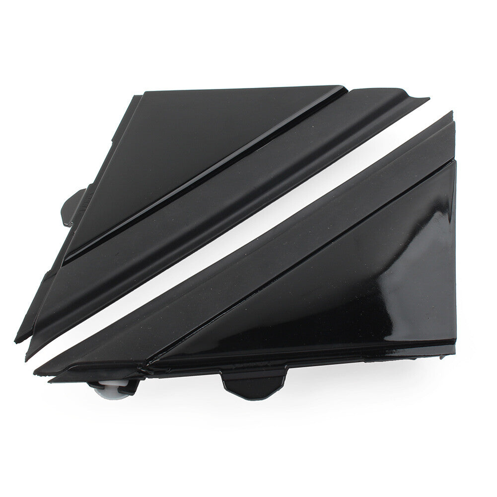 Pair Glossy Black Door Mirror Flag Cover Molding for Fiat 500 2012-19 1SH17KX7AA