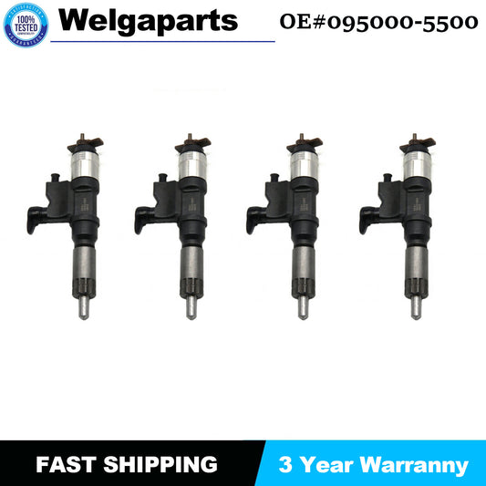Set of 4 for Isuzu 4HL1 6HL1 095000-5504 New Common Rail Injector 095000-5500