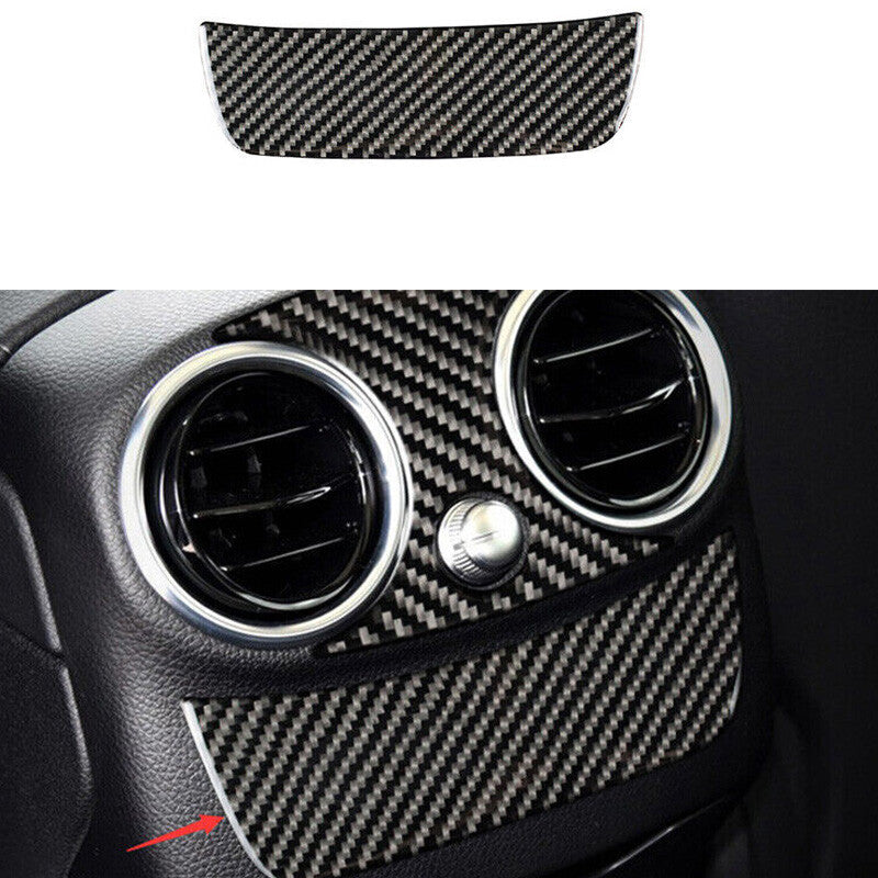 Carbon Fiber Rear Air Lower Outlet Vent Cover Trim for Mercedes-Benz GLC 2016-19