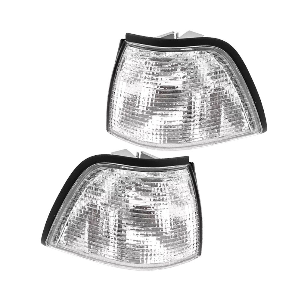 Front LH RH Turn Signal Indicator Light Cover Clear For 3-Series E36 1992-1998