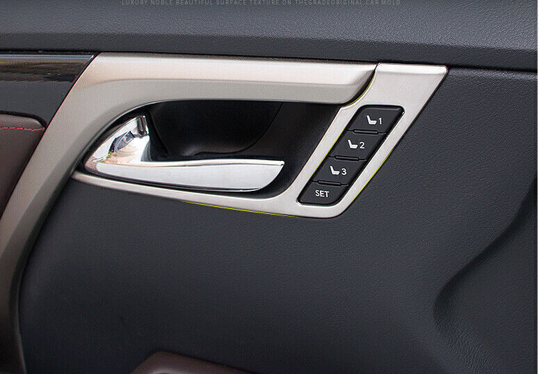 4PC Matte Silver Inner Door Lock Switch Frame Trim for Lexus RX350 450h 2016-22