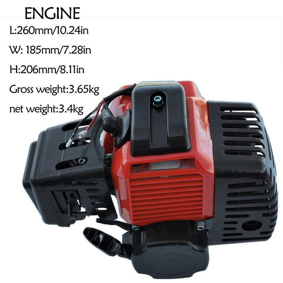 50cc 49cc 2-Step Pull-Start Engine Motor Kit All-Terrain Vehicle Four-Wheel Scooter Pocket Go-Kart