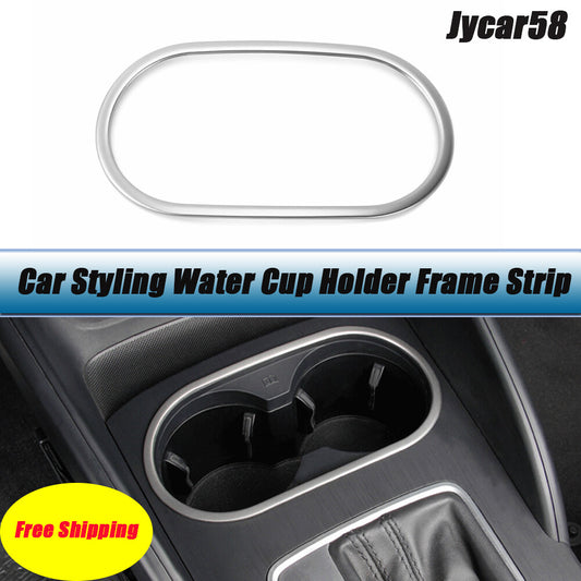 Fit for Audi A3 2014-2020 Stainless Steel Car Water Cup Cover Trim Holder Frame