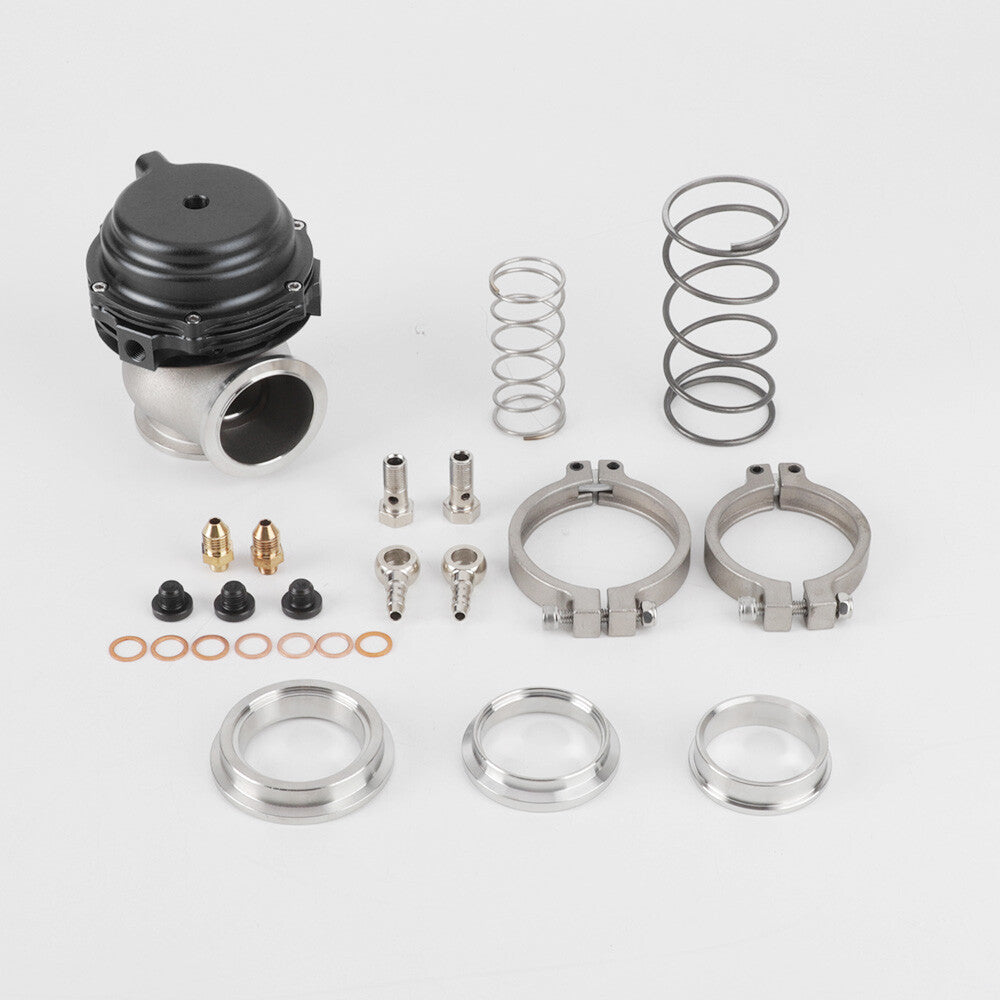 44mm external Wastegate MVR V-band flange turbine water-cooled black aluminum