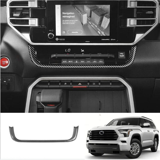 1-p carbon fiber center console dashboard trim for Toyota Sequoia 2023/2024