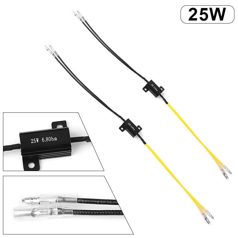 2 Motorcycle Turn Signal Indicator LED Load Resistor Flash Blinker Universal