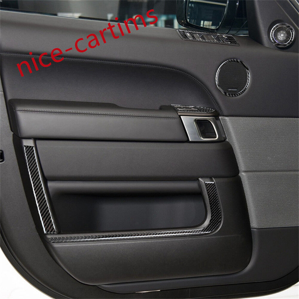12¡ÁCarbon Fiber Front Door Set Decor Trim Kit For LR for Range Rover Sport 2014-2017