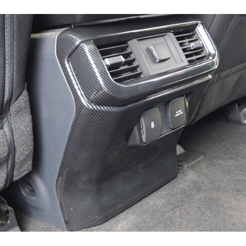 for Ford F150 2021-23 Carbon Look Rear Row Air Outlet Vent kickplate Cover Trim