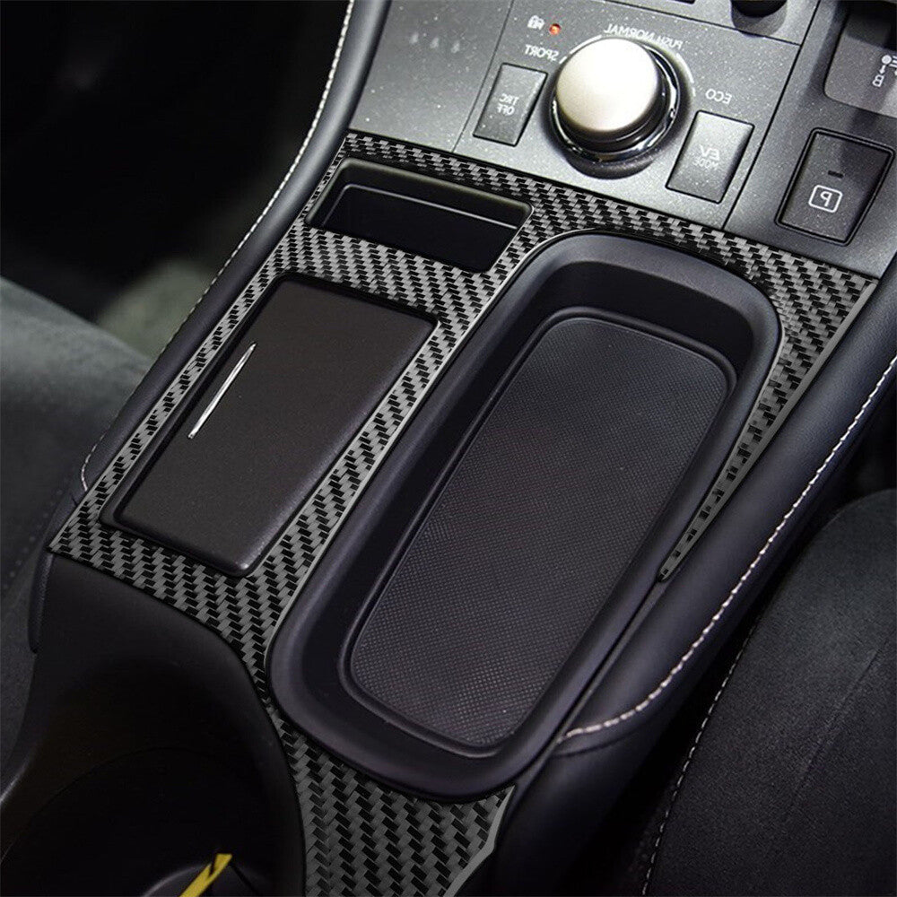 for Lexus CT200h 2011-17 RHD Central Control Gear Shift Panel Cover Carbon Fiber