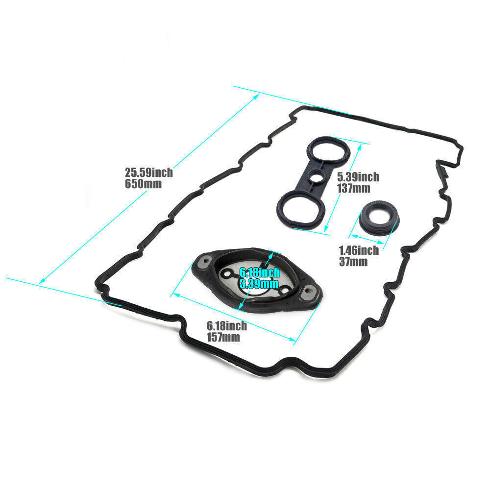 7XValve Cover Gasket Set for BMW E60 E88 E70 E82 E90 E91 X3 X5 128i 328i 528i Z4