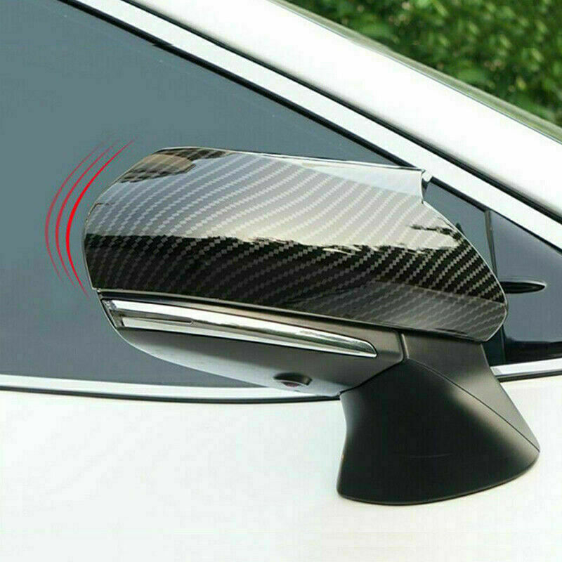 for Toyota for Camry 2018-2023 Carbon Fiber ABS Rear View Mirror Ox Horn Cover Trims