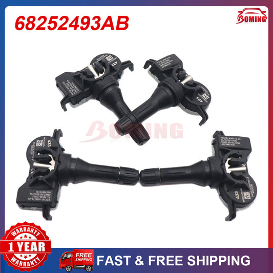 4x Tire Pressure Sensor TPMS For 2016-2021 for Jeep Renegade for Fiat 500X - 68313387AB