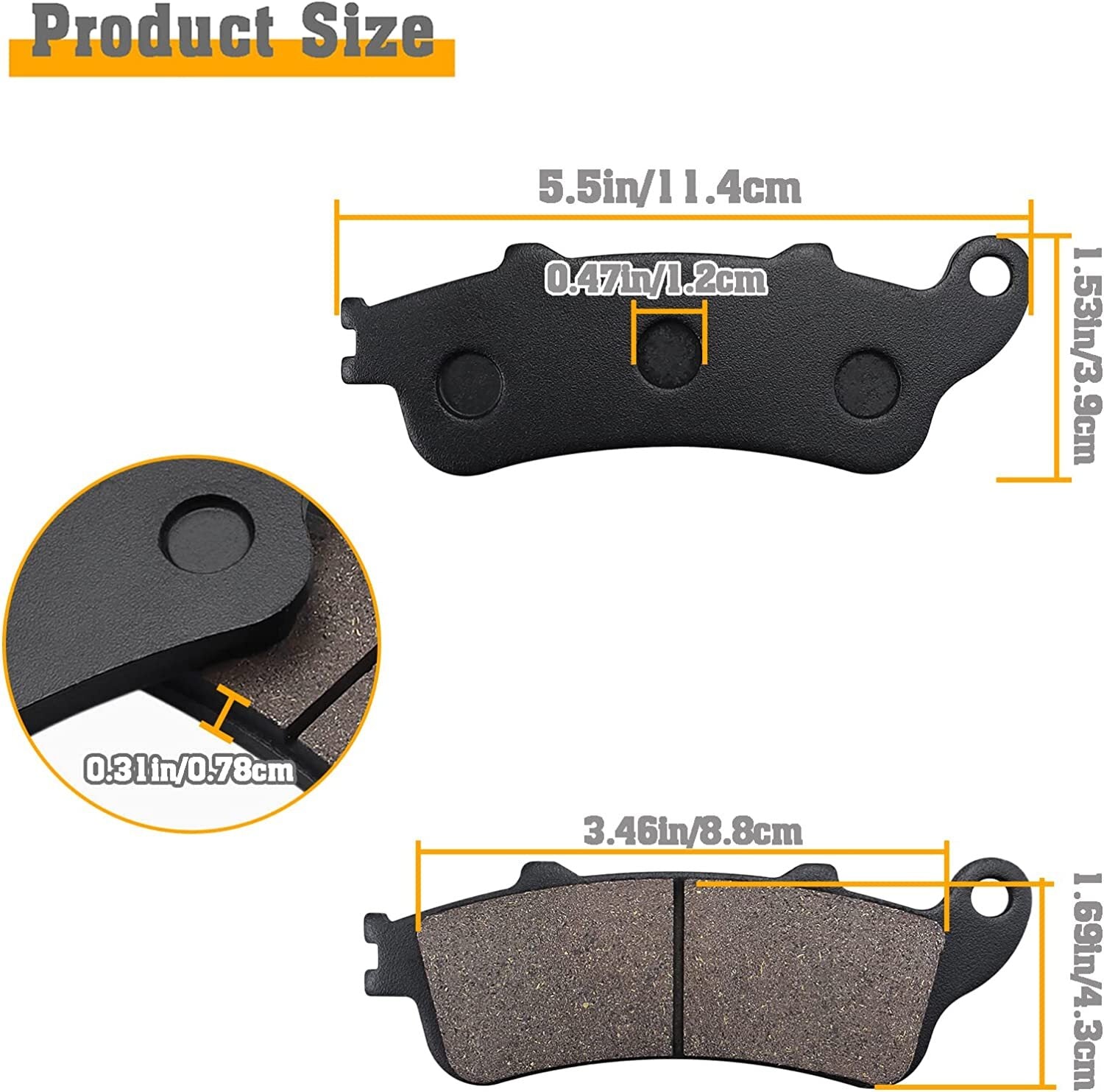 Brake Pads for honda VTX1800 2002-2013 / GL1800 Goldwing 2001-2016 CBR1100XX