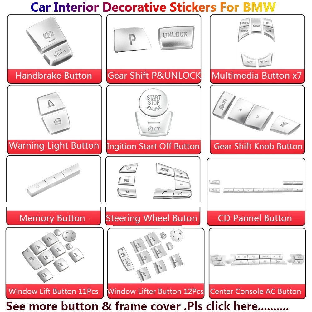 for BMW 5 7 X3 X4 F10 F07 F01 F25 F26 Car LED Headlight Switch Button Cover Trim