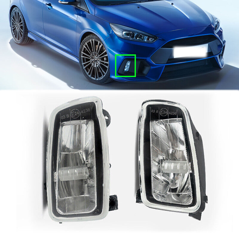 2Pcs For 2016-2018 for Ford Focus RS Front Bumper Fog Lights Daytime driving lights