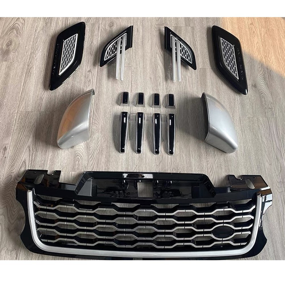 Grille+Side Vent Trim/Door Handle W/ Mirror Caps for Range Rover Sport 2014-2017