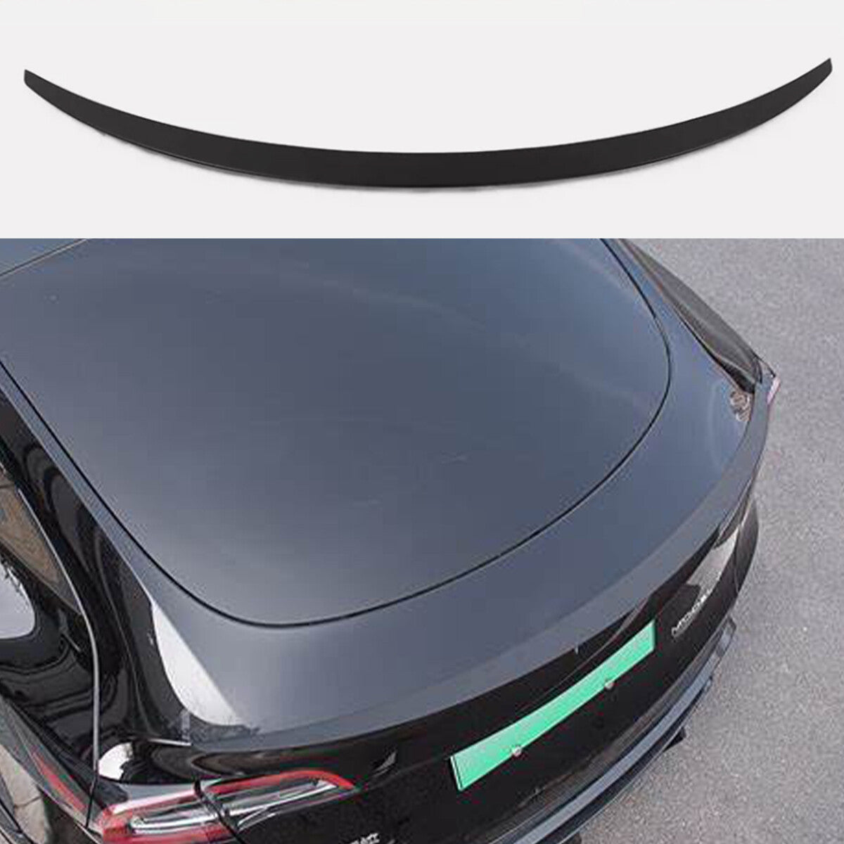 ABS Spoiler For 2020-2023 for Tesla for Model Y Rear Spoiler Wing Lip Matte Black