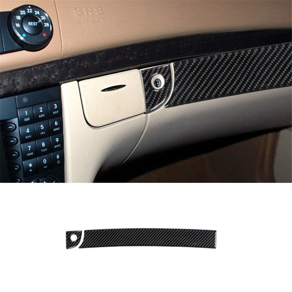 2x Carbon Fiber Glove Box Trim for Mercedes-Benz E-Class W211 03-09