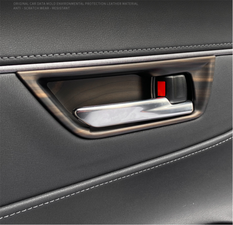 For 2021-2023 for Toyota Venza Matte Wood Grain Interior Door Handle Bowl Cover Trim