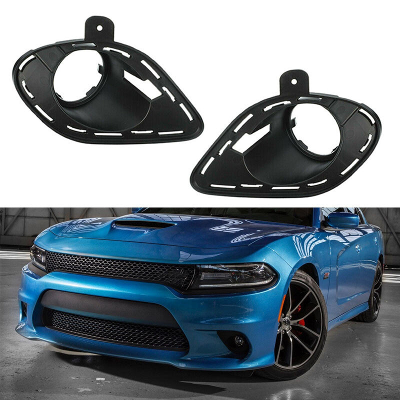Left+Right for Dodge charger 2015-2020 Fog Lamp Cover Fog Lamp Bracket Pair