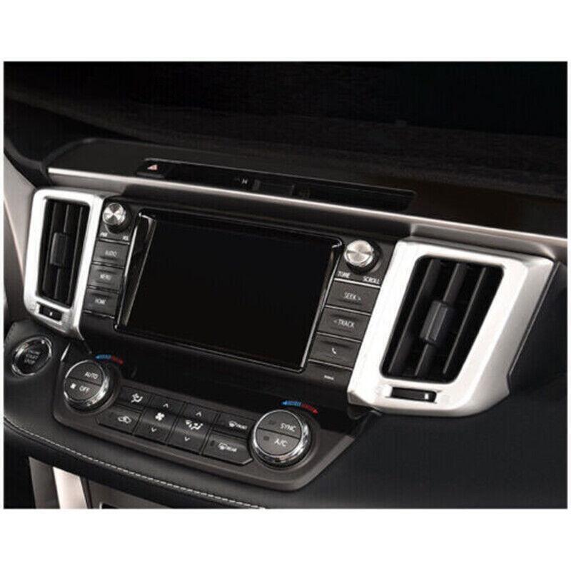 for Toyota RAV4 13-2018 Silver Car Dashboard Middle Air Outlet Vent Cover Trims