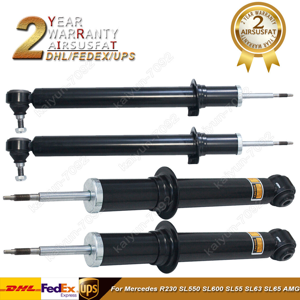 4x for Mercedes R230 SL550 SL600 SL55 SL63 SL65 AMG Front Rear Shock Strut Cores