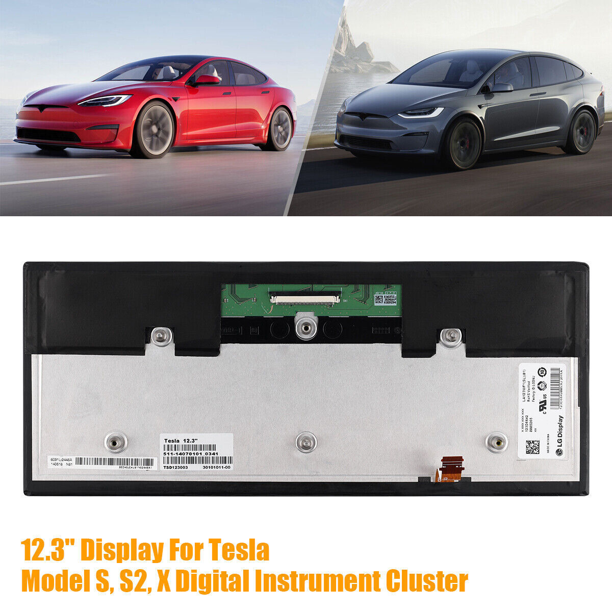 12.3 Instrument Cluster LCD Module Display Screen for Tesla model X S S2