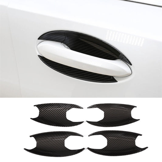 4¡ÁCarbon Fiber ABS Side Door Handle Bowl Trim for BMW 3 Series G20 G28 2020-2022