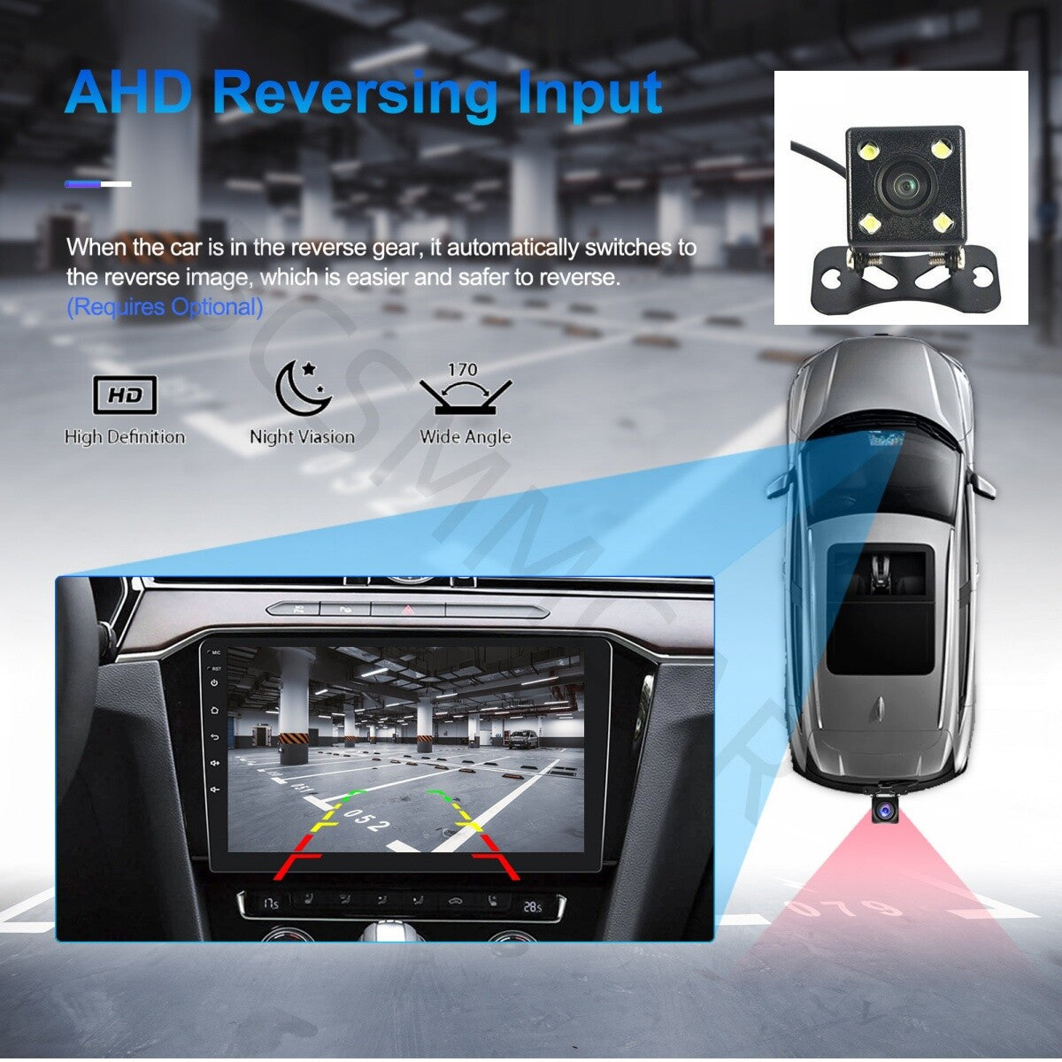 Android 13 10in 2 Din Car Radio Stereo For CarPlay GPS Navigation WIFI Bluetoot