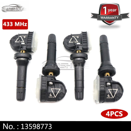Kit (4) 433MHz 13516165 for Chevrolet for GMC for Cadillac TPMS Wheel Sensor Factory
