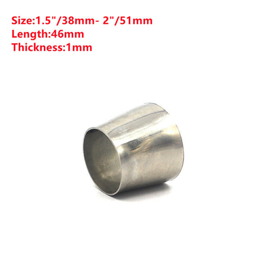 1.5-inch 38mm to 2-inch 51mm OD exhaust pipe reducer adapter solderable universal 201SS