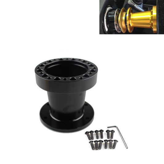 Aluminum Steering Wheel Extender Adjustable Hub Adapter 3/76mm Black
