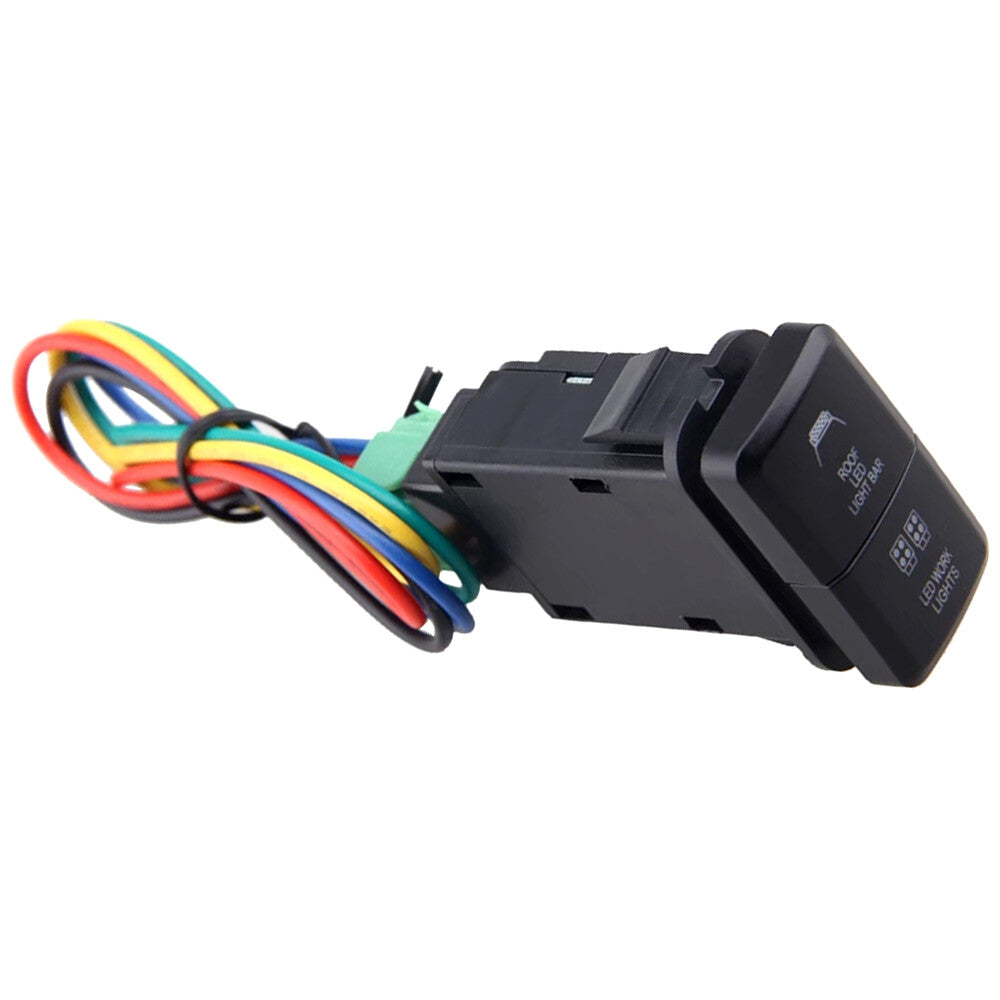LED Light Bar Switch Green Blue Light Color for Toyota Prado Hilux Landcruiser