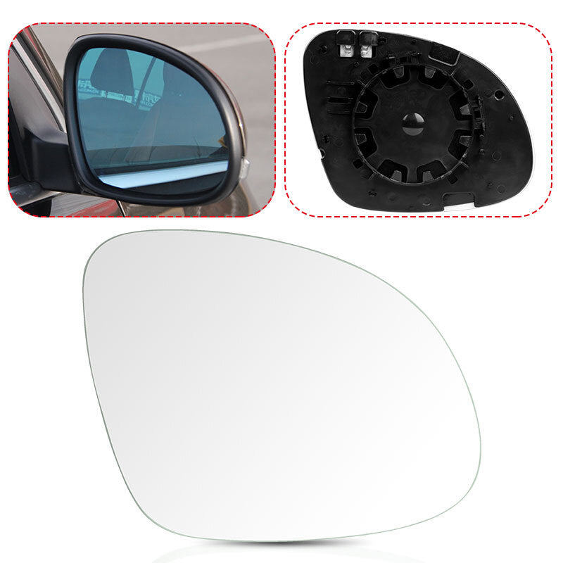 Mirror Glass Heated w/Backing Plate for 2009-2017 for VW for Tiguan Right Passenger Side