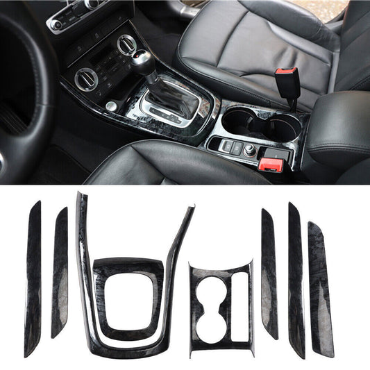Fit for Audi Q3 2015-18 Black Wood Grain Inner Full Decoration Frame Cover Trim