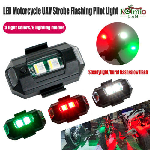 Fit For YZF R1 R6 YFM LED Strobe Warning Light Flashing Emergency Signal Lamp