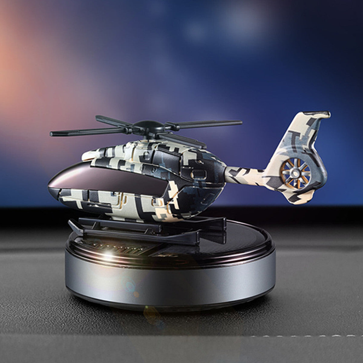 Solar Car Aromatherapy Helicopter Air Freshener Auto Decoration Perfume Diffuser