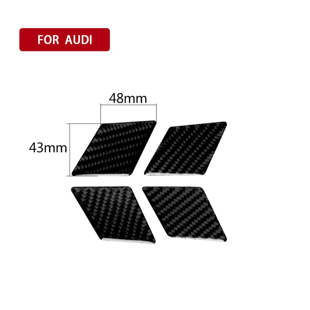 for Audi for A4 B9 2017-2019 Carbon Fiber Inner Door Decorative Cover Trim Sticker