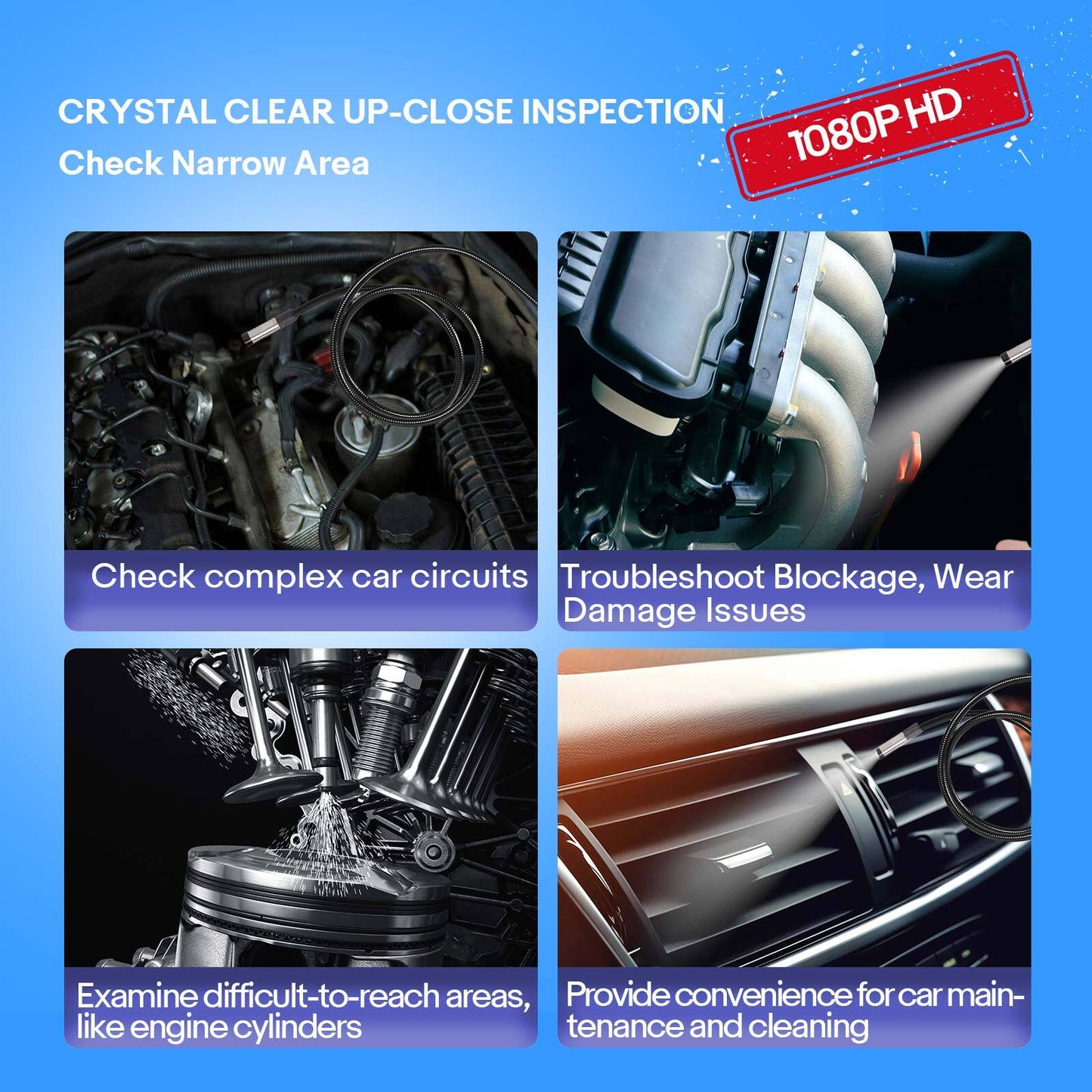 XTOOL XV200 Endoscope HD Inspection Camera Waterproof for XTOO LD8,A80, A80 Pro