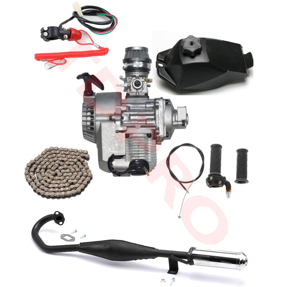49cc/50cc 2-stroke engine motor kit pull-start for mini off-road bicycle shredder scooter