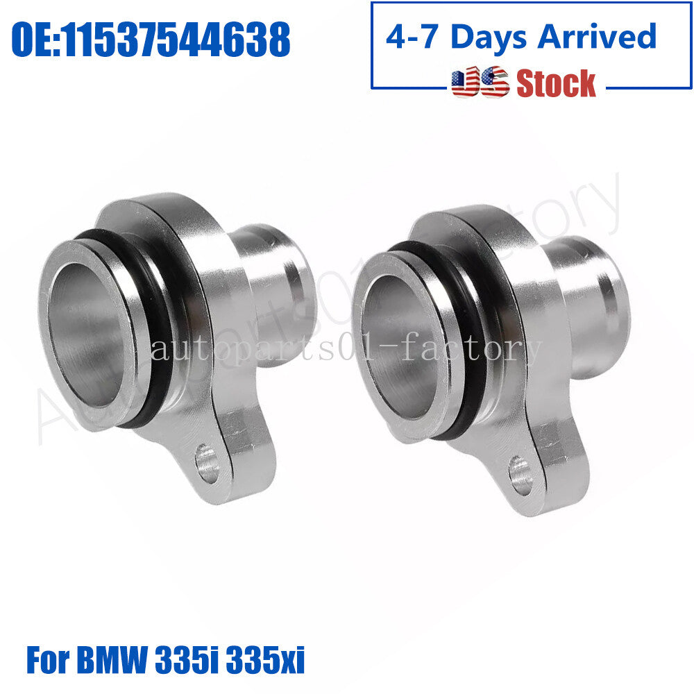11537544638 2Pcs Aluminum Water Hose Connector for BMW 335i 335xi