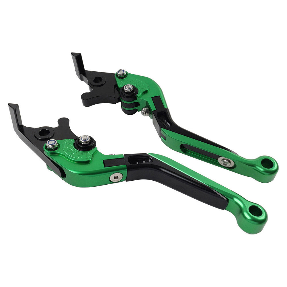 Folding Extendable Brake Clutch Levers for Suzuki GSXR600 GSXR750 11-21 Green