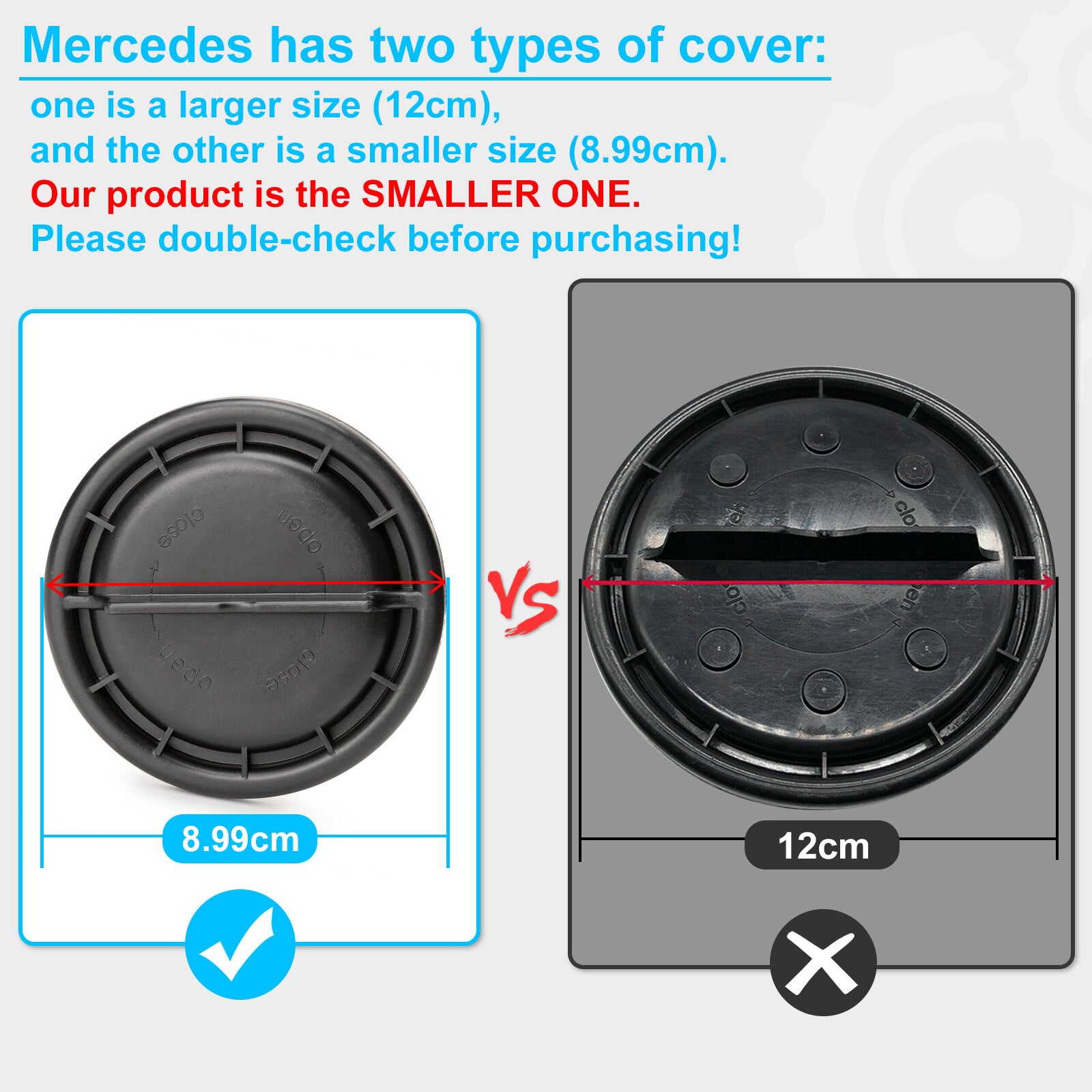 Direct Replacement Headlight Dust Cover Plastic size 3.54 Black Cap Cover