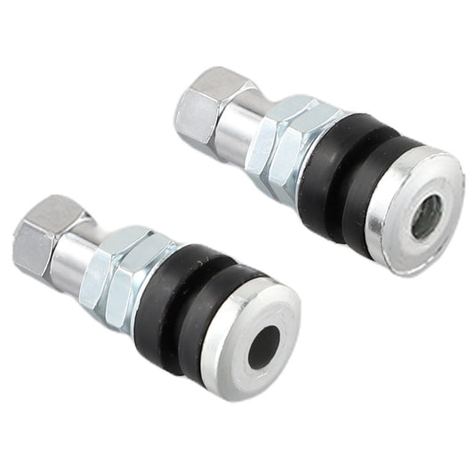 2pcs Car Tubeless Vacuum Tire Valve Stems Dust Silver Tire Valve Short Stems
