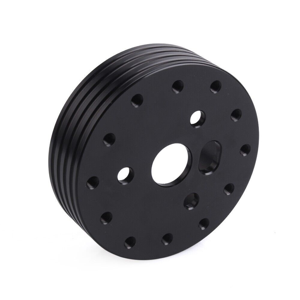 Black 1 Steering Wheel Spacer Kit for 6 Hole Steering Wheel to 3 Hole Adapter