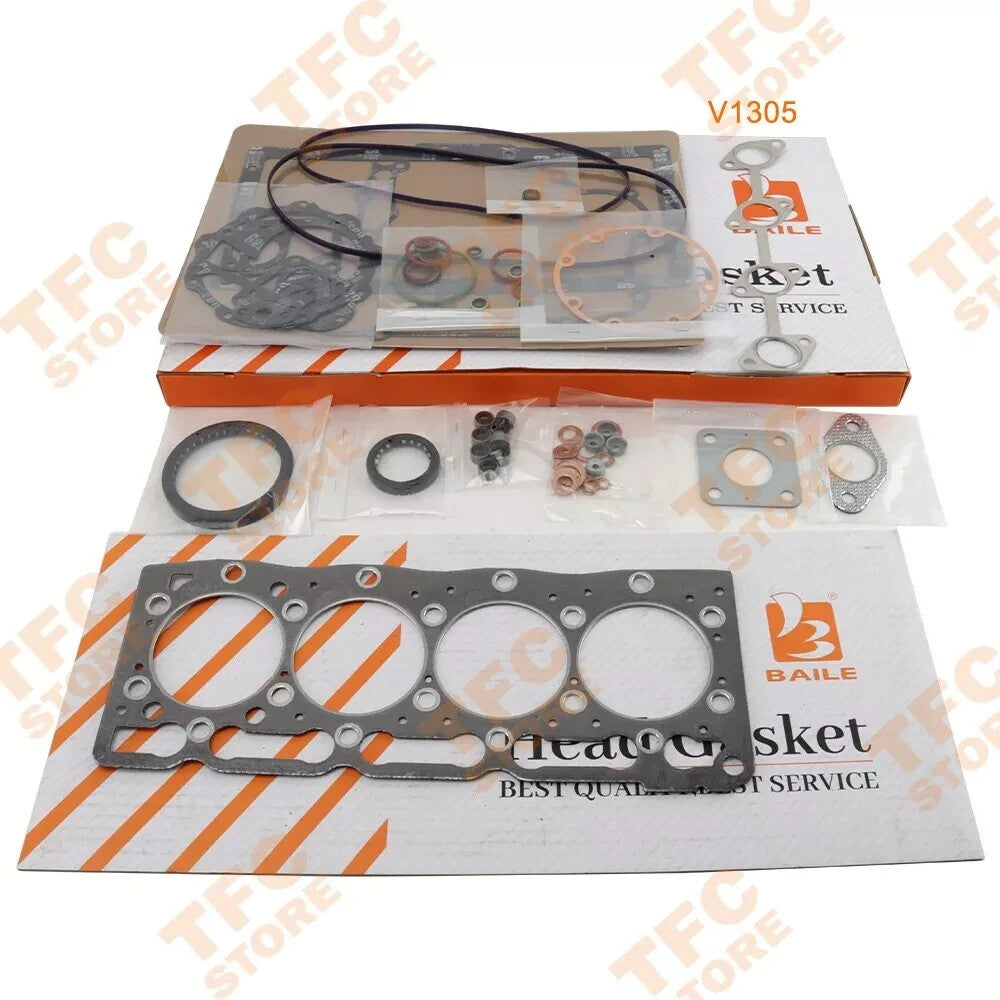 New STD Full Gasket Set Overhaul Gasket Kit FOR Kubota Tractor V1305 Engine??