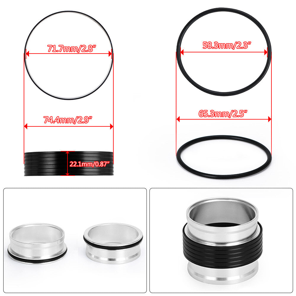 2.5 Quick Release Aluminum Heavy Duty Intake V Band Clamp Intercooler Pipe