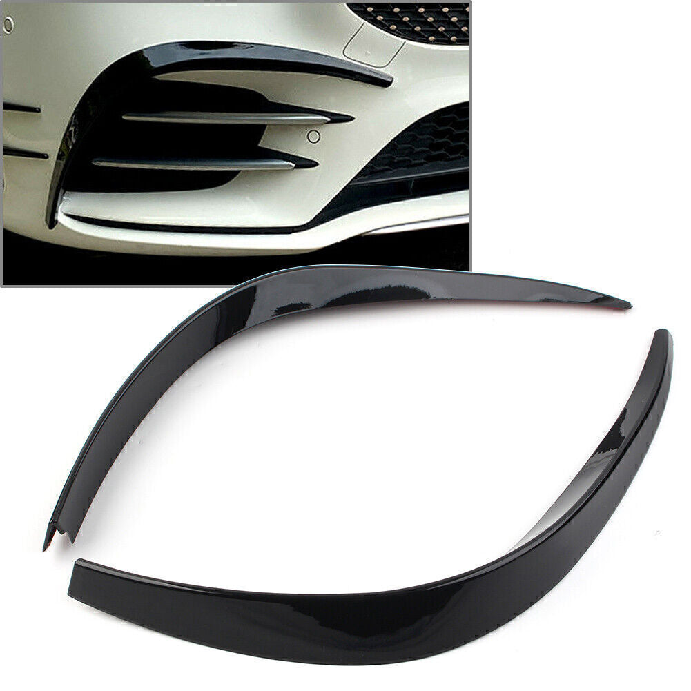 2-Piece Front Bumper Spoiler Canard Fit for Mercedes-Benz A-Class A260, Black