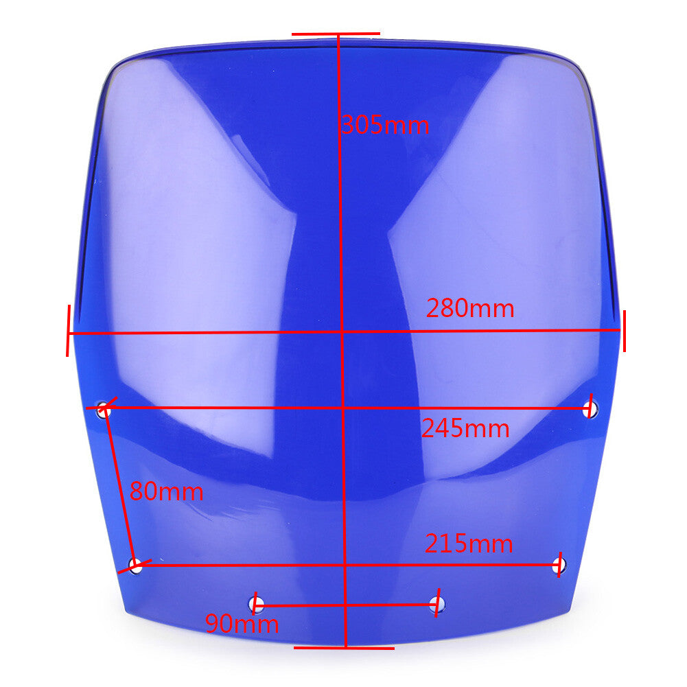 Front Windscreen Windshield Motorcycle for Kawasaki EX250 1988-2007 Transparent